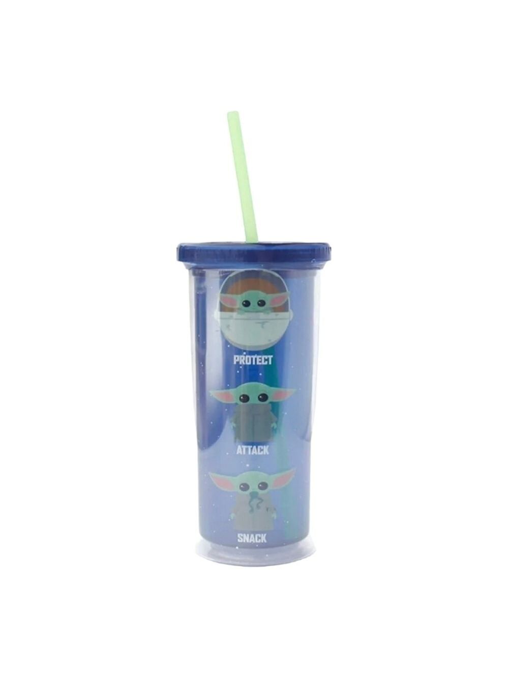⭐Silver Buffalo The Mandalorian Grogu water bottle - missing straw